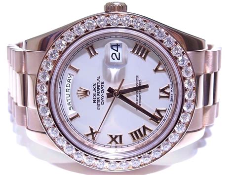 rolex presidential diamond bezel|rolex presidential rose gold.